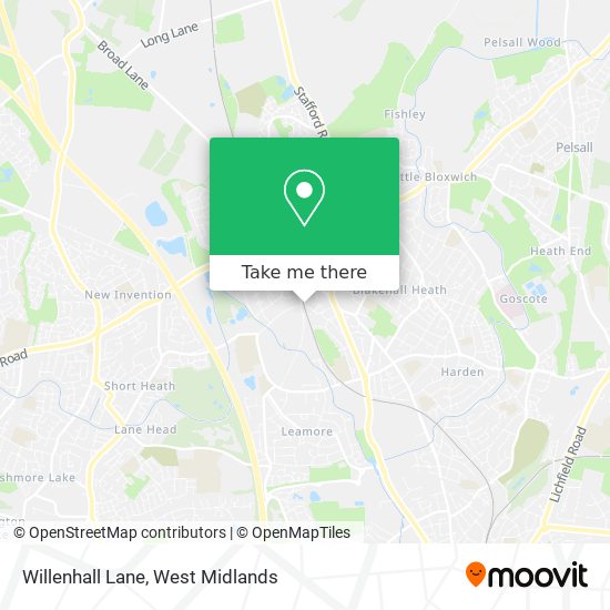 Willenhall Lane map
