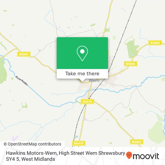 Hawkins Motors-Wem, High Street Wem Shrewsbury SY4 5 map