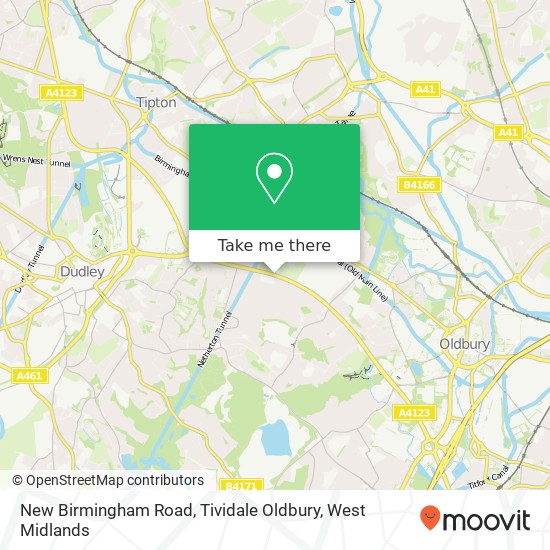 New Birmingham Road, Tividale Oldbury map