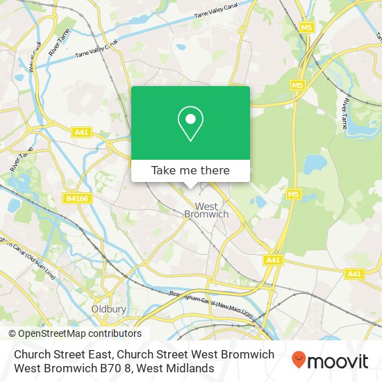 Church Street East, Church Street West Bromwich West Bromwich B70 8 map