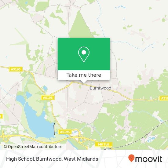 High School, Burntwood map