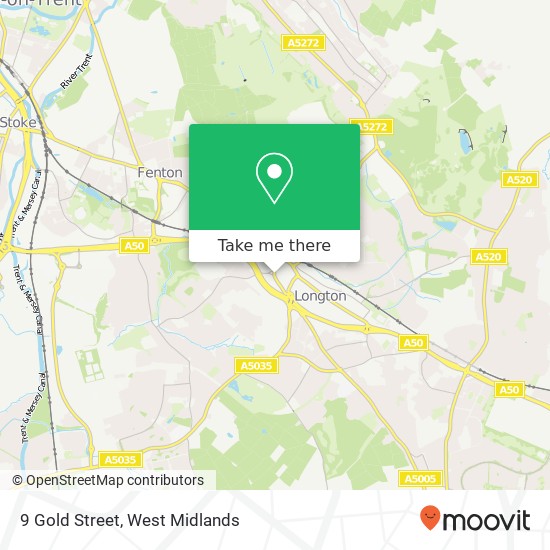 9 Gold Street, Longton Stoke-on-Trent map