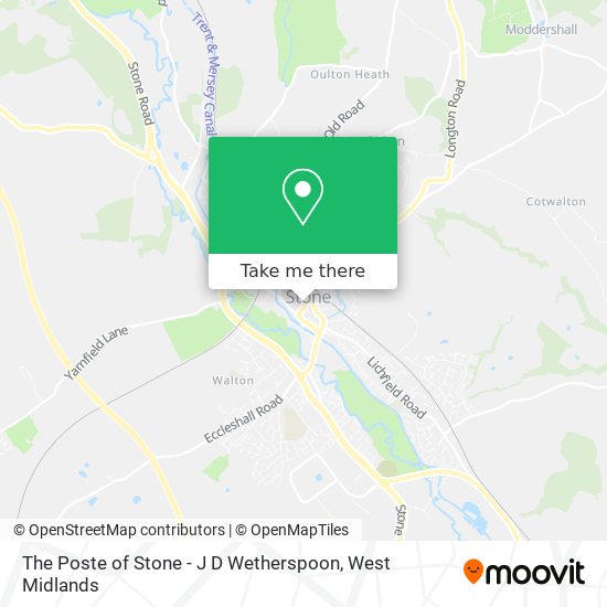 The Poste of Stone - J D Wetherspoon map