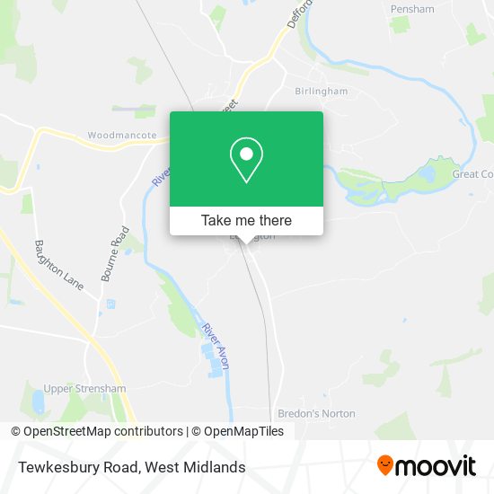 Tewkesbury Road map