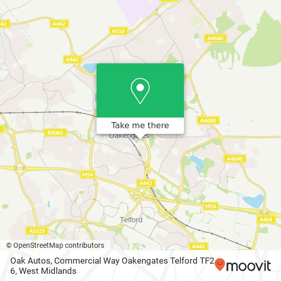 Oak Autos, Commercial Way Oakengates Telford TF2 6 map