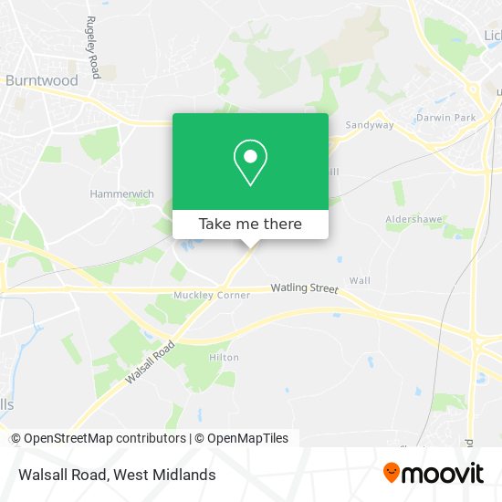 Walsall Road map