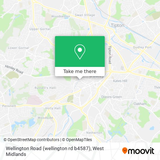Wellington Road (wellington rd b4587) map