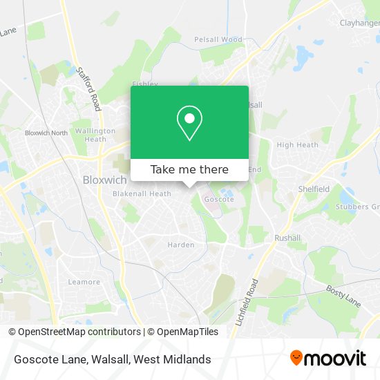 Goscote Lane, Walsall map