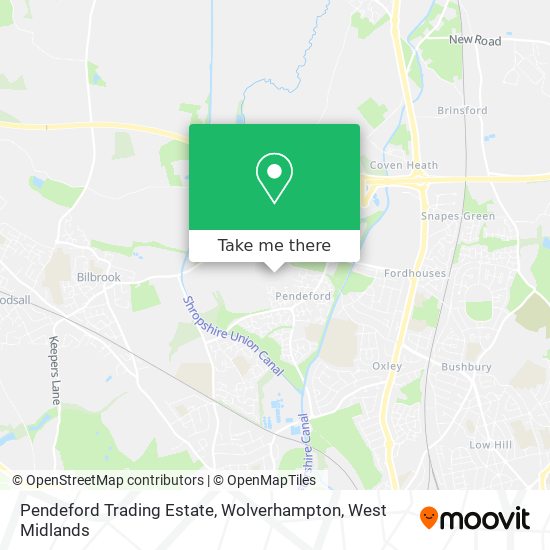 Pendeford Trading Estate, Wolverhampton map