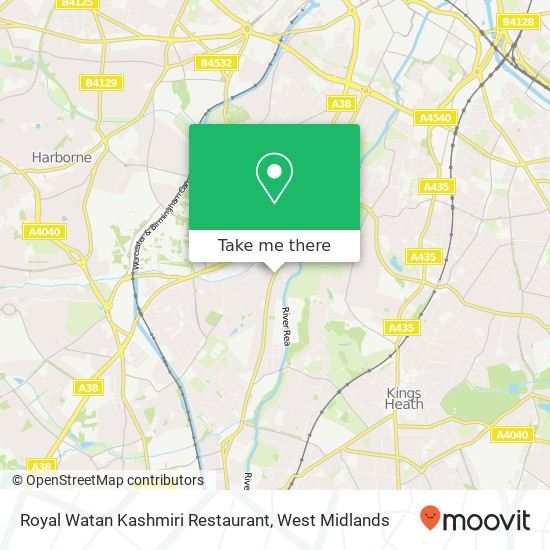 Royal Watan Kashmiri Restaurant, 602 Pershore Road Bournbrook Birmingham B29 7HQ map