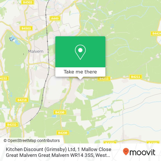 Kitchen Discount (Grimsby) Ltd, 1 Mallow Close Great Malvern Great Malvern WR14 3SS map