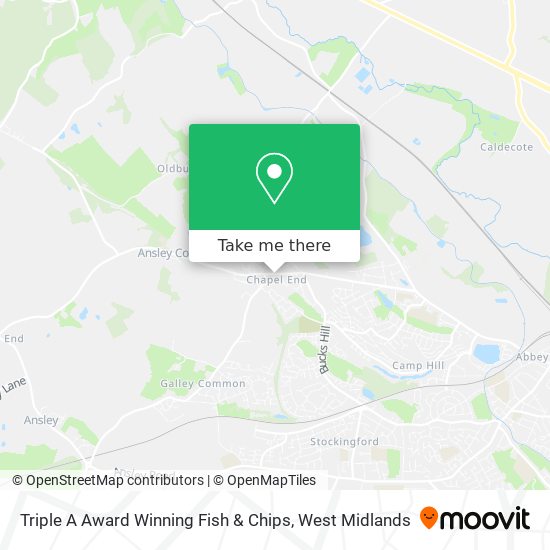 Triple A Award Winning Fish & Chips map