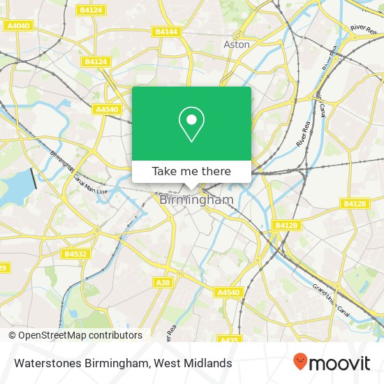 Waterstones Birmingham map