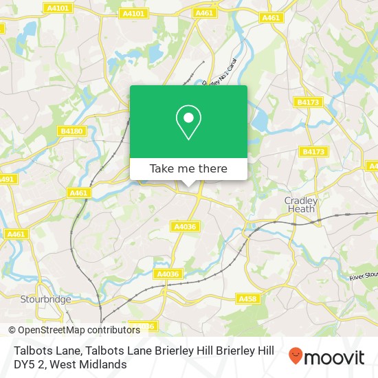 Talbots Lane, Talbots Lane Brierley Hill Brierley Hill DY5 2 map