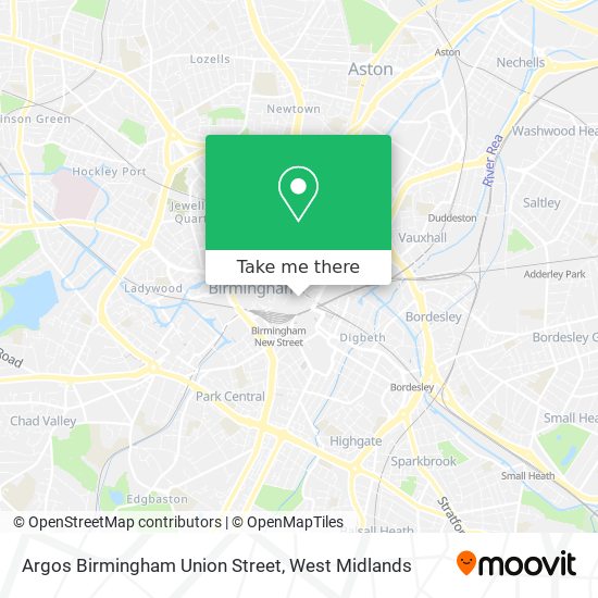 Argos Birmingham Union Street map
