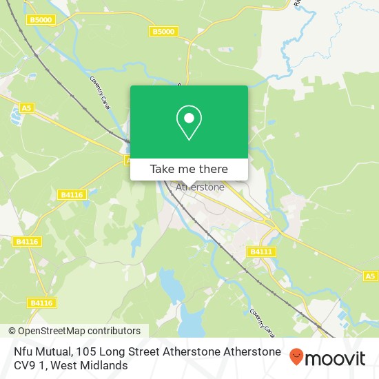 Nfu Mutual, 105 Long Street Atherstone Atherstone CV9 1 map