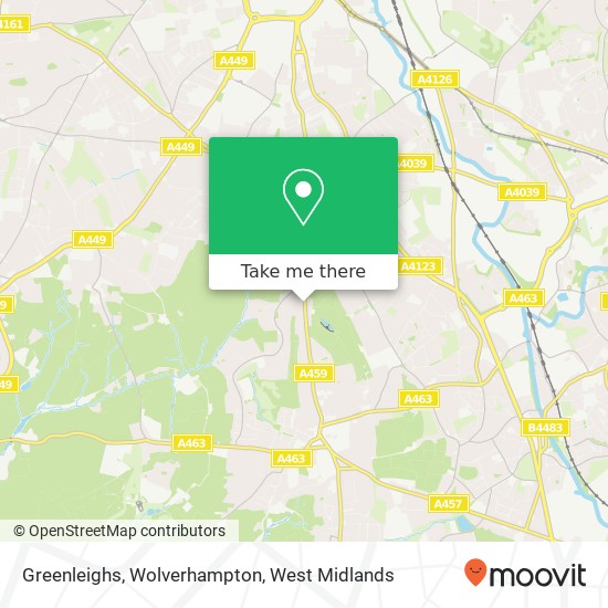 Greenleighs, Wolverhampton map
