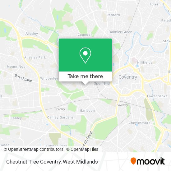 Chestnut Tree Coventry map