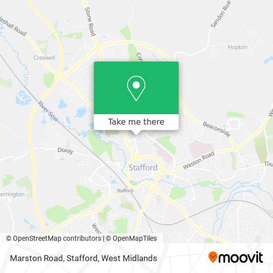 Marston Road, Stafford map
