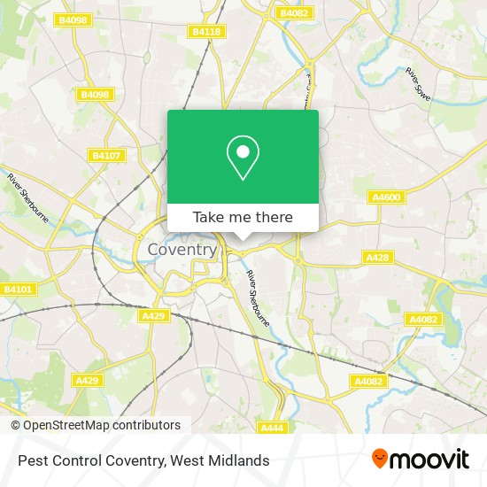 Pest Control Coventry map