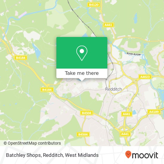 Batchley Shops, Redditch map