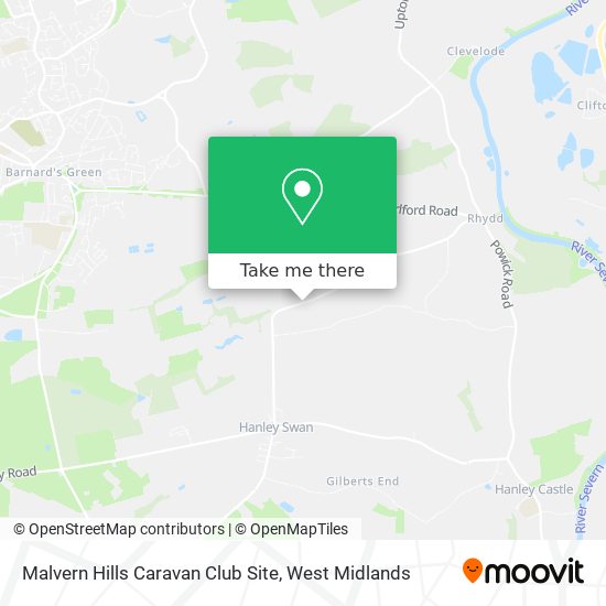 Malvern Hills Caravan Club Site map