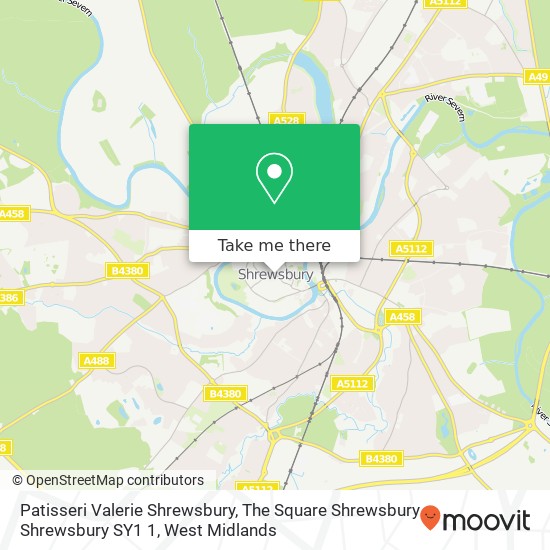 Patisseri Valerie Shrewsbury, The Square Shrewsbury Shrewsbury SY1 1 map