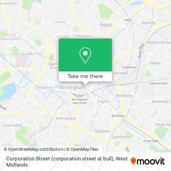 Corporation Street (corporation street at bull) map