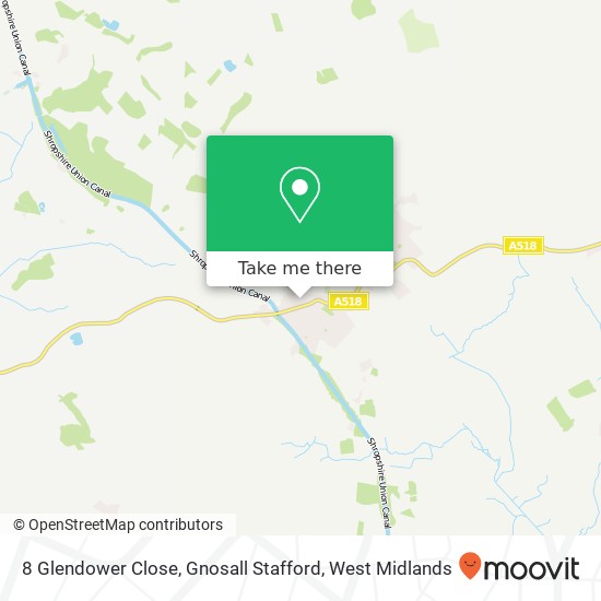 8 Glendower Close, Gnosall Stafford map