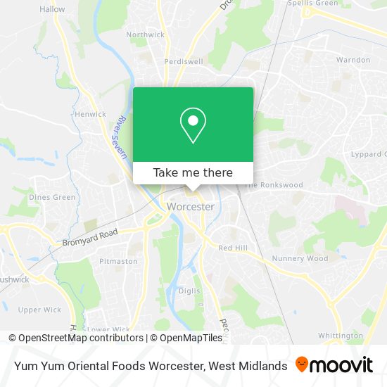 Yum Yum Oriental Foods Worcester map