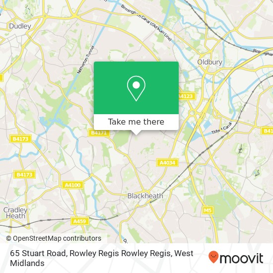 65 Stuart Road, Rowley Regis Rowley Regis map
