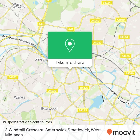 3 Windmill Crescent, Smethwick Smethwick map