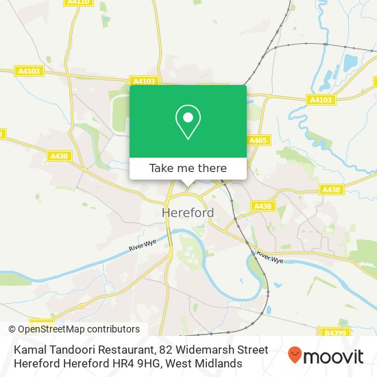 Kamal Tandoori Restaurant, 82 Widemarsh Street Hereford Hereford HR4 9HG map