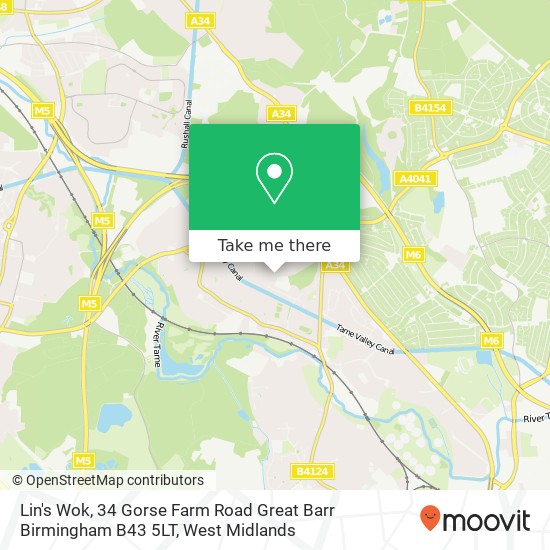 Lin's Wok, 34 Gorse Farm Road Great Barr Birmingham B43 5LT map