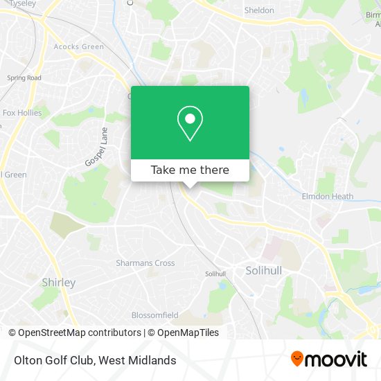 Olton Golf Club map