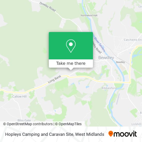 Hopleys Camping and Caravan Site map