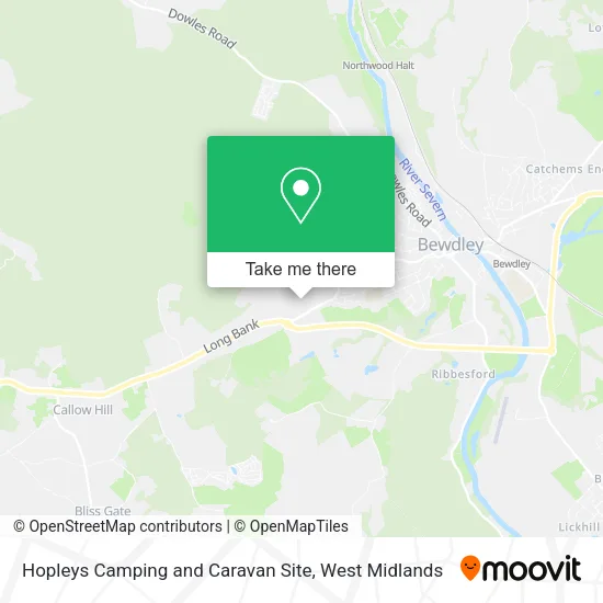 Hopleys Camping and Caravan Site map