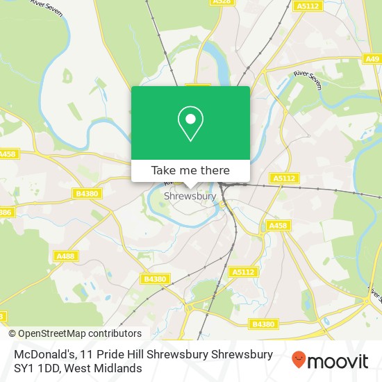 McDonald's, 11 Pride Hill Shrewsbury Shrewsbury SY1 1DD map