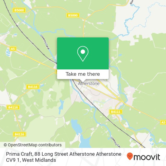Prima Craft, 88 Long Street Atherstone Atherstone CV9 1 map