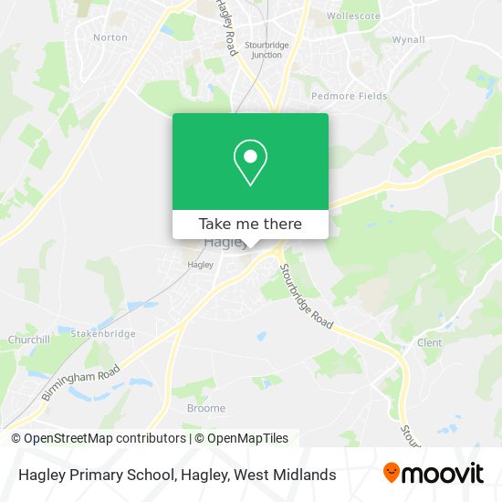 Hagley Primary School, Hagley map