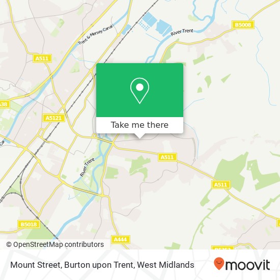 Mount Street, Burton upon Trent map