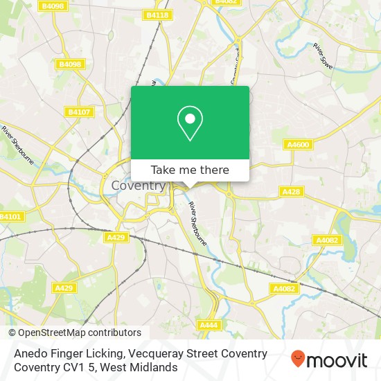 Anedo Finger Licking, Vecqueray Street Coventry Coventry CV1 5 map
