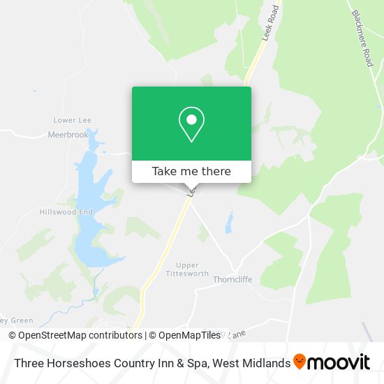 Three Horseshoes Country Inn & Spa map