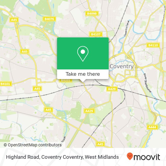 Highland Road, Coventry Coventry map