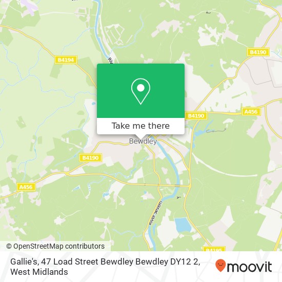 Gallie's, 47 Load Street Bewdley Bewdley DY12 2 map