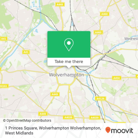 1 Princes Square, Wolverhampton Wolverhampton map