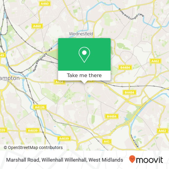 Marshall Road, Willenhall Willenhall map