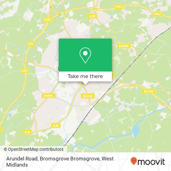 Arundel Road, Bromsgrove Bromsgrove map