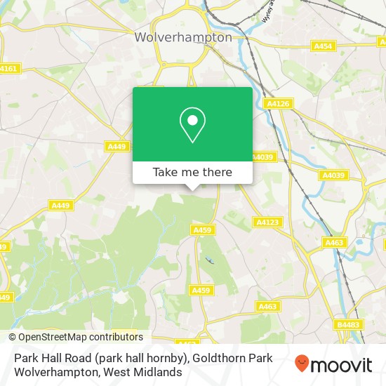 Park Hall Road (park hall hornby), Goldthorn Park Wolverhampton map