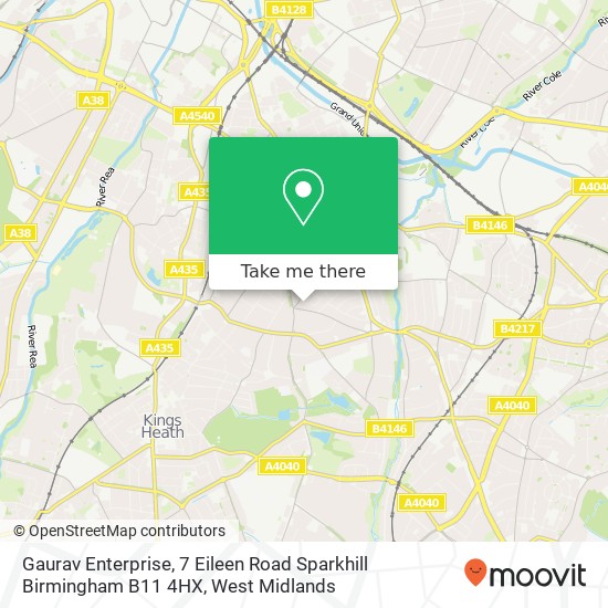 Gaurav Enterprise, 7 Eileen Road Sparkhill Birmingham B11 4HX map